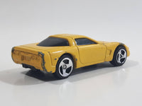 2000 Hot Wheels Corvette Yellow Die Cast Toy Car Vehicle McDonald's Happy Meal