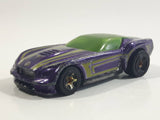 2009 Hot Wheels HW Designs Pony-Up Metallic Purple Die Cast Toy Car Vehicle