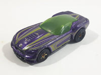 2009 Hot Wheels HW Designs Pony-Up Metallic Purple Die Cast Toy Car Vehicle