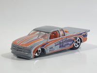 2011 Hot Wheels HW Drag Racers 1998 Chevy Pro Stock Truck Metallic Light Gray Die Cast Toy Race Car Vehicle