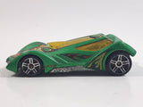 2010 Hot Wheels Race World Cave Sinistra Satin Metallic Green Die Cast Toy Car Vehicle