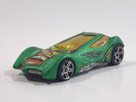 2010 Hot Wheels Race World Cave Sinistra Satin Metallic Green Die Cast Toy Car Vehicle