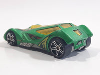 2010 Hot Wheels Race World Cave Sinistra Satin Metallic Green Die Cast Toy Car Vehicle