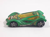 2010 Hot Wheels Race World Cave Sinistra Satin Metallic Green Die Cast Toy Car Vehicle