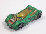 2010 Hot Wheels Race World Cave Sinistra Satin Metallic Green Die Cast Toy Car Vehicle