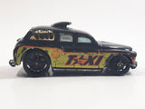 2009 Hot Wheels HW City Works Cockney Cab II Taxi Black Die Cast Toy Car Vehicle