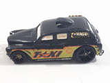 2009 Hot Wheels HW City Works Cockney Cab II Taxi Black Die Cast Toy Car Vehicle