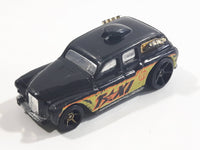 2009 Hot Wheels HW City Works Cockney Cab II Taxi Black Die Cast Toy Car Vehicle