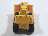 Unknown Brand CAT Bulldozer Yellow Plastic Blade Die Cast Toy Car Construction Equipment Vehicle with Black Rubber Tracks