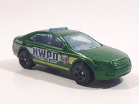 2013 Hot Wheels Police Pursuit Ford Fusion HWPD Police Metalflake Green Die Cast Toy Car Cop Law Enforcement Vehicle