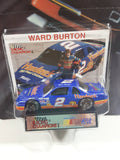 1993 Racing Champions Hardee's Racing #2 Ward Burton Hardee's Fresh Fried Chicken Mello Yello Chevy Lumina Dark Blue Die Cast Toy Race Car Vehicle with Collector Card and Display Stand - New in Package Sealed