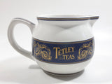 Tetley Teas Since 1837 White and Dark Blue Ceramic Tea Creamer Jug Pitcher