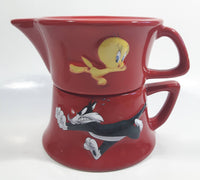 Tindex Warner Bros. Looney Tunes Characters Sylvester The Cat and Tweety Bird Themed Cartoon Stacking Teapot and Cup Mug Ceramic Coffee Mug Television Collectible - Missing the Lid