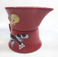 Tindex Warner Bros. Looney Tunes Characters Sylvester The Cat and Tweety Bird Themed Cartoon Stacking Teapot and Cup Mug Ceramic Coffee Mug Television Collectible - Missing the Lid