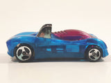 1997 Hot Wheels Phantom Racers Power Pipes Clear Blue Plastic Body Die Cast Toy Car Vehicle