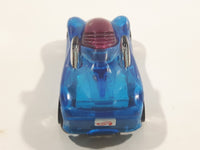 1997 Hot Wheels Phantom Racers Power Pipes Clear Blue Plastic Body Die Cast Toy Car Vehicle