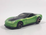 2009 Hot Wheels Faster Than Ever '09 Corvette ZR1 Metallic Green Die Cast Toy Car Vehicle