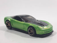 2009 Hot Wheels Faster Than Ever '09 Corvette ZR1 Metallic Green Die Cast Toy Car Vehicle