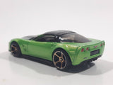 2009 Hot Wheels Faster Than Ever '09 Corvette ZR1 Metallic Green Die Cast Toy Car Vehicle