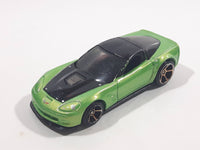 2009 Hot Wheels Faster Than Ever '09 Corvette ZR1 Metallic Green Die Cast Toy Car Vehicle