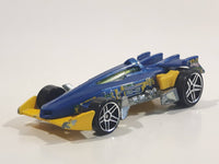 2010 Hot Wheels Trick Tracks RD-01 Metalflake Blue Die Cast Toy Race Car Vehicle