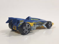 2010 Hot Wheels Trick Tracks RD-01 Metalflake Blue Die Cast Toy Race Car Vehicle