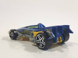 2010 Hot Wheels Trick Tracks RD-01 Metalflake Blue Die Cast Toy Race Car Vehicle