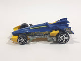 2010 Hot Wheels Trick Tracks RD-01 Metalflake Blue Die Cast Toy Race Car Vehicle