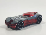 2011 Hot Wheels Halloween Ettorium Metalflake Grey and Red Die Cast Toy Car Vehicle