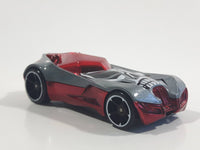 2011 Hot Wheels Halloween Ettorium Metalflake Grey and Red Die Cast Toy Car Vehicle