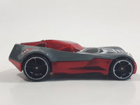 2011 Hot Wheels Halloween Ettorium Metalflake Grey and Red Die Cast Toy Car Vehicle