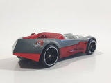 2011 Hot Wheels Halloween Ettorium Metalflake Grey and Red Die Cast Toy Car Vehicle