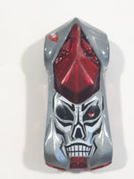 2011 Hot Wheels Halloween Ettorium Metalflake Grey and Red Die Cast Toy Car Vehicle