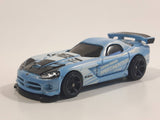 2017 Hot Wheels  Nightburnerz '08 Dodge Viper SRT10 ACR Metalflake Sky Blue Die Cast Toy Car Vehicle