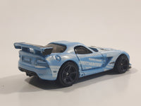 2017 Hot Wheels  Nightburnerz '08 Dodge Viper SRT10 ACR Metalflake Sky Blue Die Cast Toy Car Vehicle