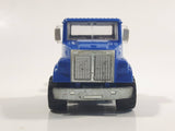 Vintage Majorette GMC Brigadier Style Semi Tractor Truck Blue 1/60 Scale Die Cast Toy Car Vehicle with Opening Hood