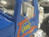 Vintage Majorette GMC Brigadier Style Semi Tractor Truck Blue 1/60 Scale Die Cast Toy Car Vehicle with Opening Hood