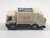 2008 Matchbox City Action Garbage Truck Cream White Die Cast Toy Car Vehicle