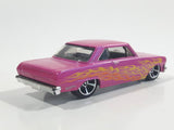 2017 Hot Wheels HW Flames '63 Chevy II Metalflake Pink Die Cast Toy Muscle Car Vehicle