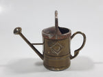 Vintage Heavy Brass Metal Flower Watering Can Doll House Miniature 2 3/8" Tall