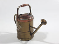 Vintage Heavy Brass Metal Flower Watering Can Doll House Miniature 2 3/8" Tall