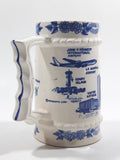 Vintage New York City Blue and White Ceramic Pottery Beer Stein Mug