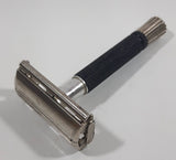 Vintage Gillette Safety Razor Face Shaver Metal with Black Handle Made in U.S.A.