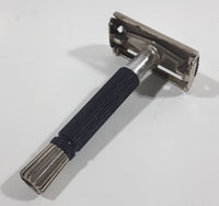 Vintage Gillette Safety Razor Face Shaver Metal with Black Handle Made in U.S.A.