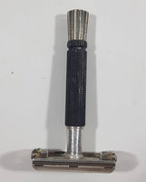 Vintage Gillette Safety Razor Face Shaver Metal with Black Handle Made in U.S.A.