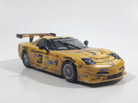 2001 Action Racing Limited Edition #3 GM Goodwrench Service Plus C5-R Corvette Pale Yellow 1/43 Scale Die Cast Toy Car Vehicle with Removable Hood and Opening Doors in Sleeved Box - Raced Version