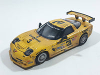 2001 Action Racing Limited Edition #3 GM Goodwrench Service Plus C5-R Corvette Pale Yellow 1/43 Scale Die Cast Toy Car Vehicle with Removable Hood and Opening Doors in Sleeved Box - Raced Version