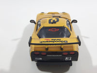 2001 Action Racing Limited Edition #3 GM Goodwrench Service Plus C5-R Corvette Pale Yellow 1/43 Scale Die Cast Toy Car Vehicle with Removable Hood and Opening Doors in Sleeved Box - Raced Version