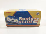 1999 Action Racing Limited Edition NASCAR #2 Rusty Wallace Miller Lite Beer 1999 Ford Taurus Blue and White 1/64 Scale Die Cast Toy Car Vehicle New in Box