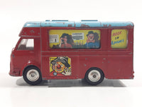 Rare 1960-1962 Corgi Toys 413 Smith's "Karrier" Van Chipperfields Circus Mobile Booking Office Truck Red and Light Blue Die Cast Toy Car Vehicle